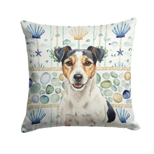 Load image into Gallery viewer, Parson Russell Terrier Coastal Sea Glass Throw Pillow