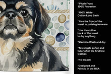 Load image into Gallery viewer, Black and Tan Pekingese Coastal Sea Glass Kitchen Towel