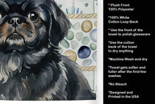 Load image into Gallery viewer, Black Pekingese Coastal Sea Glass Kitchen Towel