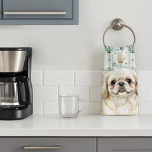 Load image into Gallery viewer, Cream Pekingese Coastal Sea Glass Kitchen Towel