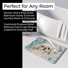 Load image into Gallery viewer, Cream Pekingese Coastal Sea Glass Memory Foam Kitchen Mat