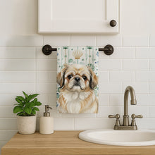 Load image into Gallery viewer, Fawn Pekingese Coastal Sea Glass Kitchen Towel