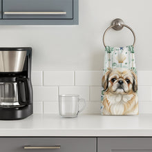 Load image into Gallery viewer, Fawn Pekingese Coastal Sea Glass Kitchen Towel