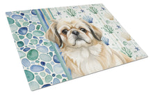 Load image into Gallery viewer, Fawn Pekingese Coastal Sea Glass Glass Cutting Board