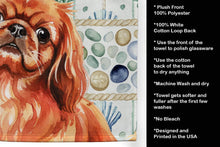 Load image into Gallery viewer, Red Pekingese Coastal Sea Glass Kitchen Towel