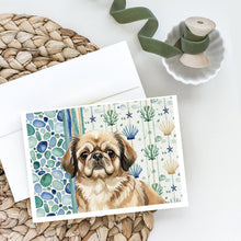 Load image into Gallery viewer, Sable Pekingese Coastal Sea Glass Greeting Cards Pack of 8