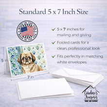 Load image into Gallery viewer, Sable Pekingese Coastal Sea Glass Greeting Cards Pack of 8