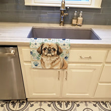 Load image into Gallery viewer, Sable Pekingese Coastal Sea Glass Kitchen Towel