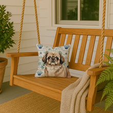 Load image into Gallery viewer, Sable Pekingese Coastal Sea Glass Throw Pillow