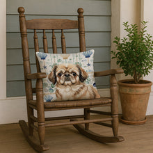 Load image into Gallery viewer, Sable Pekingese Coastal Sea Glass Throw Pillow
