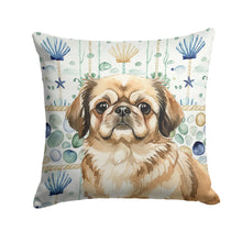 Load image into Gallery viewer, Sable Pekingese Coastal Sea Glass Throw Pillow