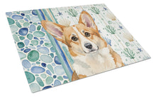 Load image into Gallery viewer, Corgi Coastal Sea Glass Glass Cutting Board