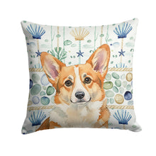 Load image into Gallery viewer, Corgi Coastal Sea Glass Throw Pillow