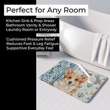 Load image into Gallery viewer, Corgi Coastal Sea Glass Memory Foam Kitchen Mat