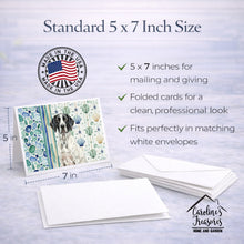 Load image into Gallery viewer, Black and White Pointer Coastal Sea Glass Greeting Cards Pack of 8