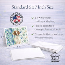 Load image into Gallery viewer, Liver and White Pointer Coastal Sea Glass Greeting Cards Pack of 8
