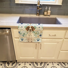 Load image into Gallery viewer, Liver and White Pointer Coastal Sea Glass Kitchen Towel