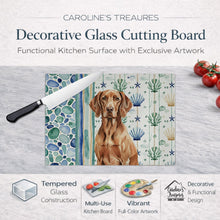 Load image into Gallery viewer, Liver Pointer Coastal Sea Glass Glass Cutting Board