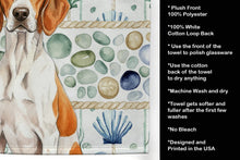 Load image into Gallery viewer, Orange and White Pointer Coastal Sea Glass Kitchen Towel