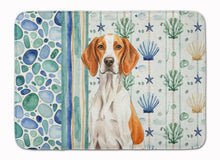 Load image into Gallery viewer, Orange and White Pointer Coastal Sea Glass Memory Foam Kitchen Mat