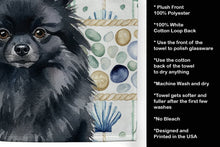 Load image into Gallery viewer, Black Pomeranian Coastal Sea Glass Kitchen Towel
