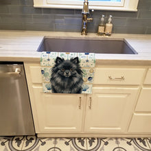 Load image into Gallery viewer, Black Pomeranian Coastal Sea Glass Kitchen Towel