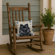 Load image into Gallery viewer, Black Pomeranian Coastal Sea Glass Throw Pillow