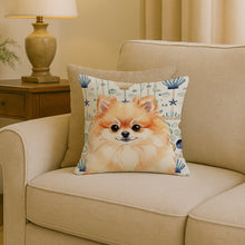 Load image into Gallery viewer, Pomeranian Coastal Sea Glass Throw Pillow