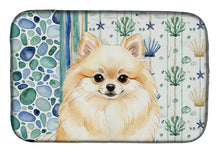 Load image into Gallery viewer, Cream Pomeranian Coastal Sea Glass Dish Drying Mat