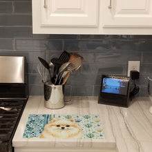 Load image into Gallery viewer, Cream Pomeranian Coastal Sea Glass Glass Cutting Board