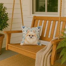 Load image into Gallery viewer, Cream Pomeranian Coastal Sea Glass Throw Pillow