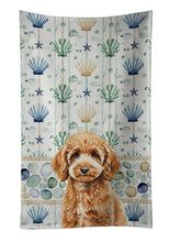 Load image into Gallery viewer, Miniature Apricot Poodle Coastal Sea Glass Kitchen Towel