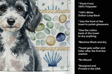 Load image into Gallery viewer, Miniature Parti Poodle Coastal Sea Glass Kitchen Towel