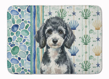 Load image into Gallery viewer, Miniature Parti Poodle Coastal Sea Glass Memory Foam Kitchen Mat