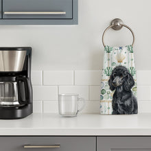 Load image into Gallery viewer, Standard Black Poodle Coastal Sea Glass Kitchen Towel