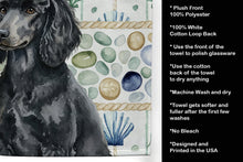 Load image into Gallery viewer, Standard Black Poodle Coastal Sea Glass Kitchen Towel