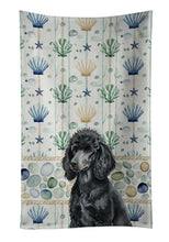Load image into Gallery viewer, Standard Black Poodle Coastal Sea Glass Kitchen Towel
