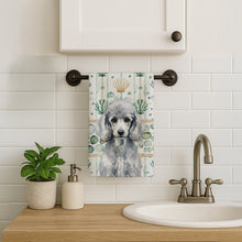 Load image into Gallery viewer, Standard Silver Poodle Coastal Sea Glass Kitchen Towel