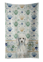 Load image into Gallery viewer, Standard White Poodle Coastal Sea Glass Kitchen Towel