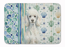 Load image into Gallery viewer, Standard White Poodle Coastal Sea Glass Memory Foam Kitchen Mat