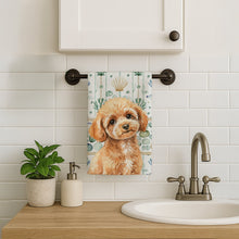 Load image into Gallery viewer, Toy Apricot Poodle Coastal Sea Glass Kitchen Towel
