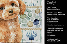 Load image into Gallery viewer, Toy Apricot Poodle Coastal Sea Glass Kitchen Towel