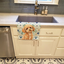 Load image into Gallery viewer, Toy Apricot Poodle Coastal Sea Glass Kitchen Towel