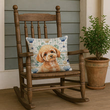 Load image into Gallery viewer, Toy Apricot Poodle Coastal Sea Glass Throw Pillow