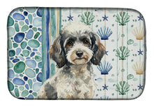 Load image into Gallery viewer, Toy Parti Poodle Coastal Sea Glass Dish Drying Mat