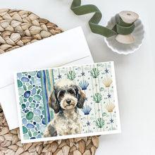 Load image into Gallery viewer, Toy Parti Poodle Coastal Sea Glass Greeting Cards Pack of 8