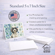 Load image into Gallery viewer, Toy Parti Poodle Coastal Sea Glass Greeting Cards Pack of 8