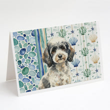 Load image into Gallery viewer, Toy Parti Poodle Coastal Sea Glass Greeting Cards Pack of 8
