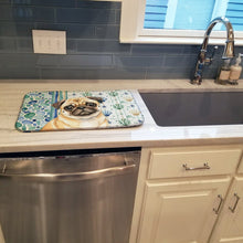 Load image into Gallery viewer, Fawn Pug Coastal Sea Glass Dish Drying Mat