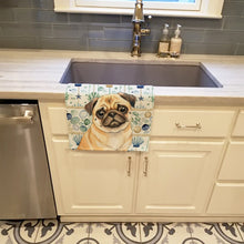 Load image into Gallery viewer, Fawn Pug Coastal Sea Glass Kitchen Towel